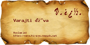 Varajti Éva névjegykártya
